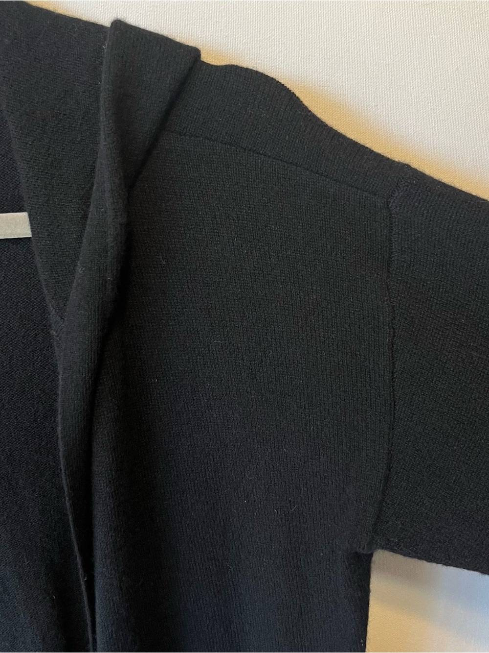 Charter Club 100% Cashmere hooded cardigan M Black Open front Long Womens - Picture 6 of 9